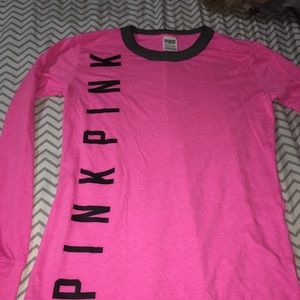 Long sleeve pink shirt from PINK